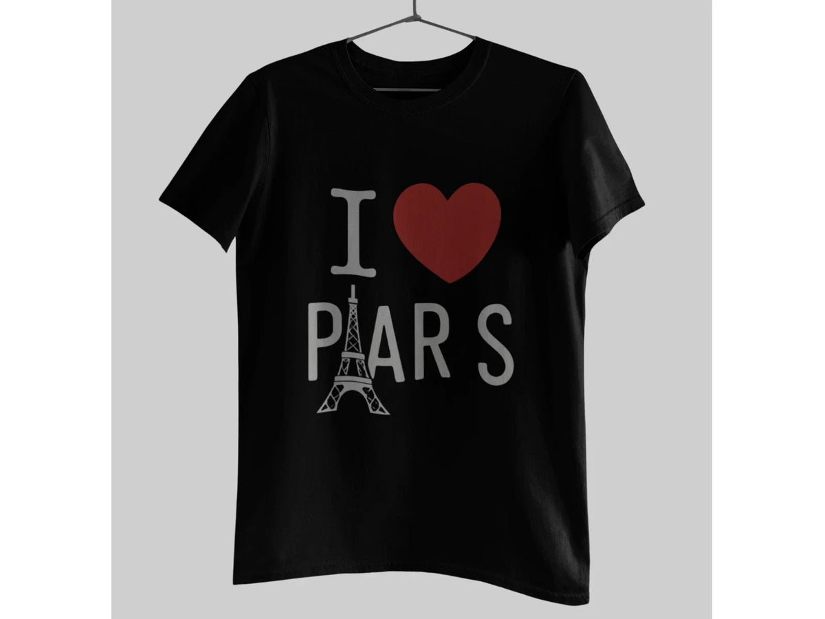 I Love Paris | Eiffel Tower Graphic Tee | Paris Souvenir Shirt | French Unisex