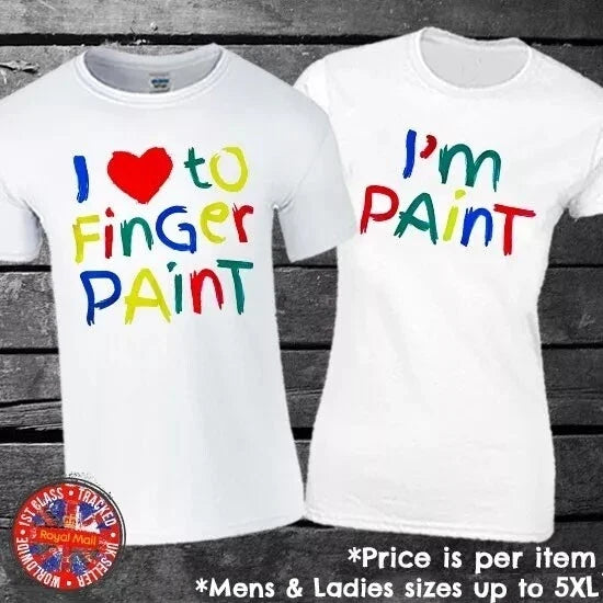 I Love To Finger Paint - I'm Paint Matching Set Funny Gift Unisex