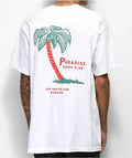 Empyre Mens Paradise Beach Club Palm Tree Print Streetwear White Shirt NWT S-2XL Unisex