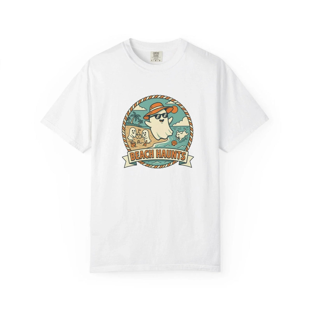 Beach Haunts ghost surfer | coastal summer retro design Unisex