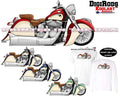 Indian Chief Motorcycle Biker Model DigiRods Koolart Cartoon Car T Shirt S-5X Unisex
