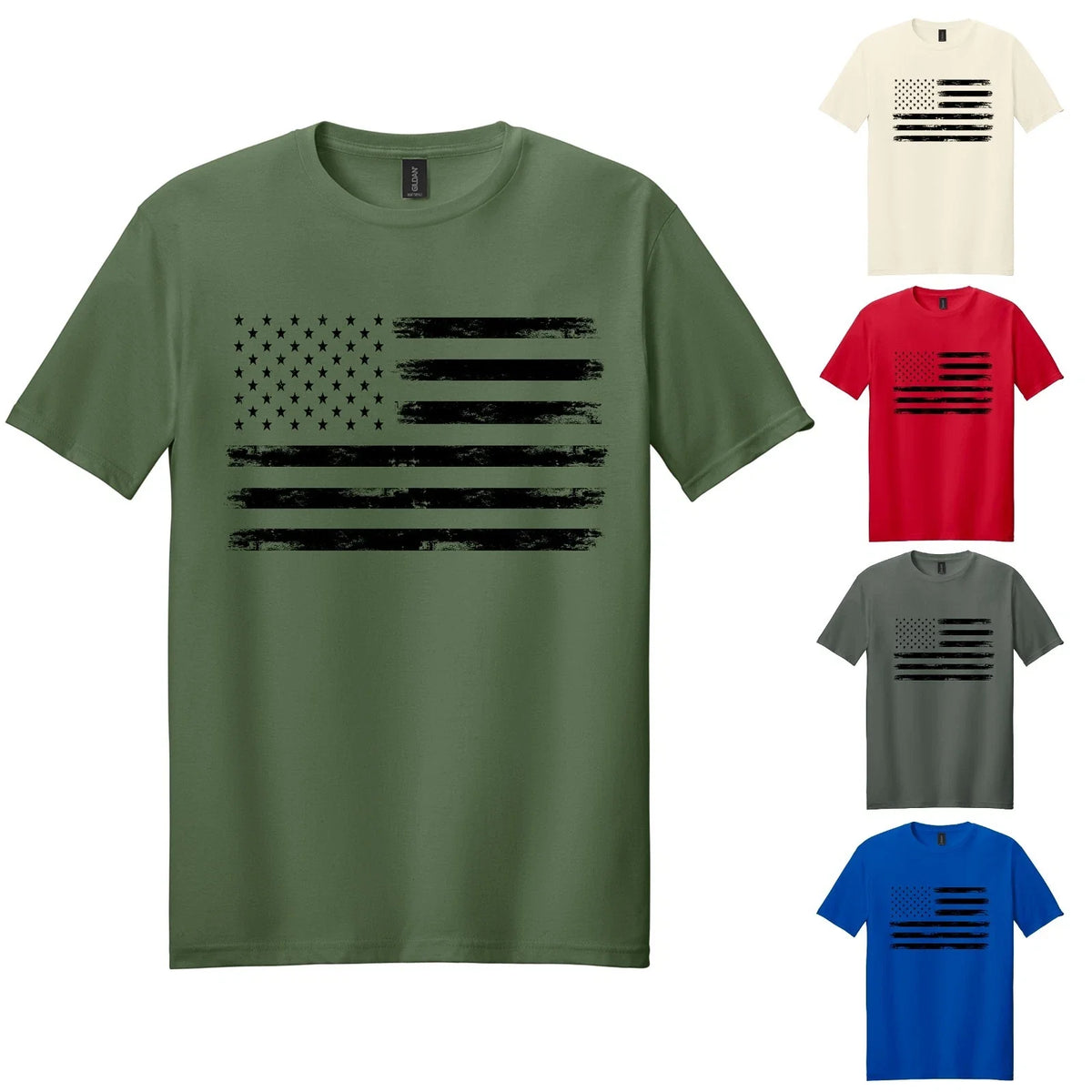 USA Distressed Flag Men T Shirt Short Sleeve Patriotic American Funny New Tee Unisex