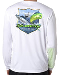 Salt Addiction t shirt long sleeve microfiber saltwater fishing uv upf 50+ mahi Unisex