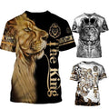 Animal King Lion Tiger 3D Print Mens Casual Short Sleeve Unisex T shirt Tee Top Unisex