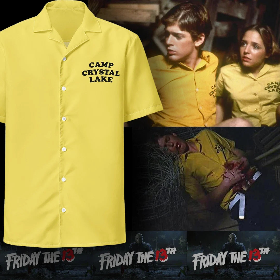 Camp Crystal Lake counselor Friday 13th shirt horror movie halloween costume Unisex