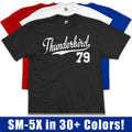 Thunderbird 79 Script | 1979 T-Bird Classic Car Sports Jersey Tee Shirt Unisex