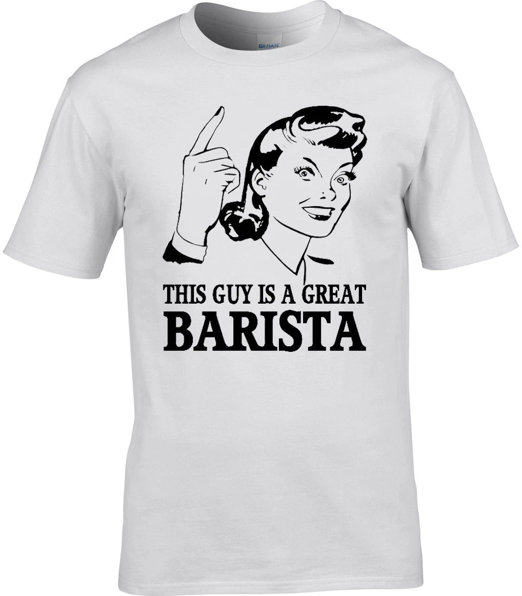 Barista Mens T-Shirt Gift Idea Coffee Occupation Cafe Work Job Workplace Present