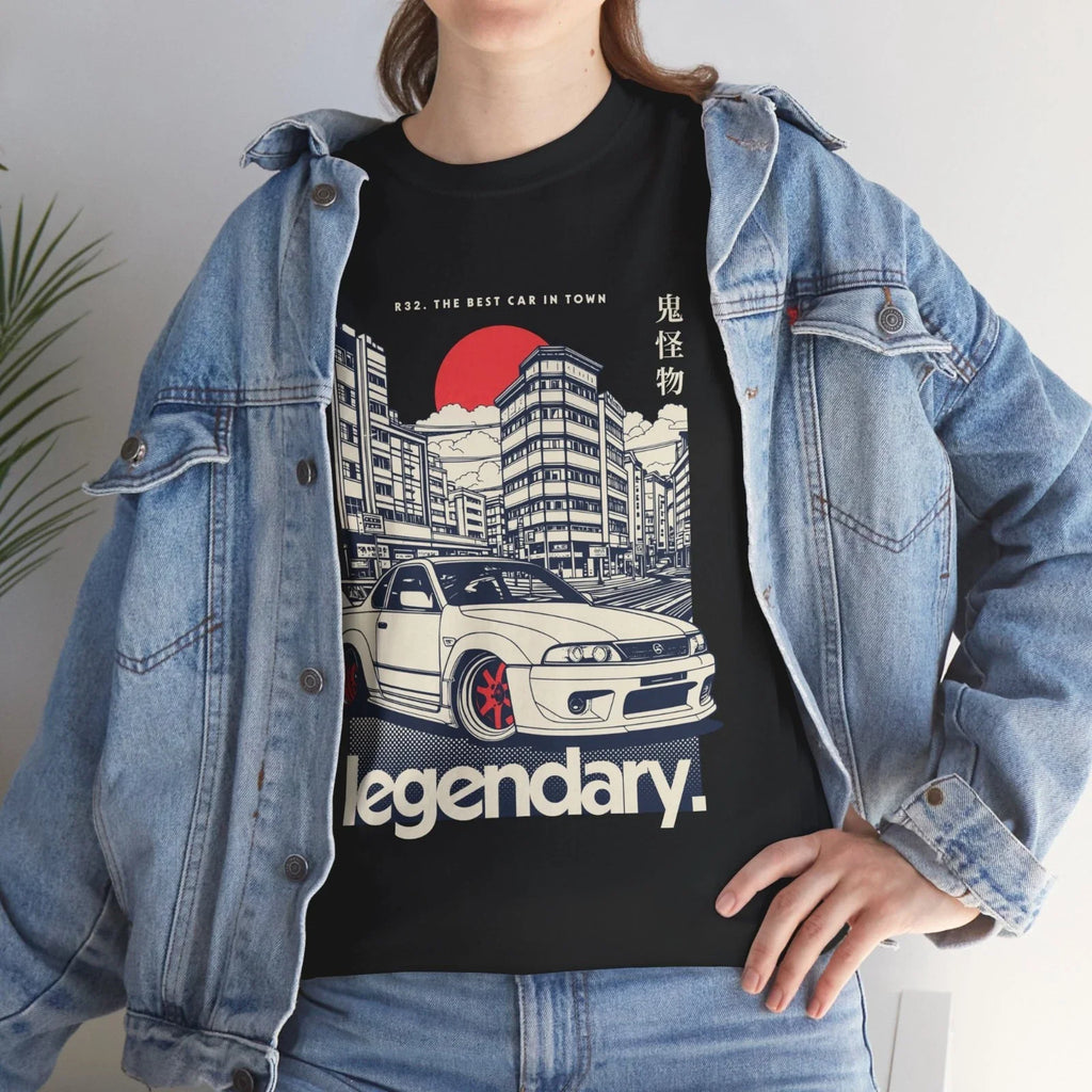 R32 Skyline Graphic Tee XL JDM Japanese Streetwear Car Enthusiast Shirt Used Unisex