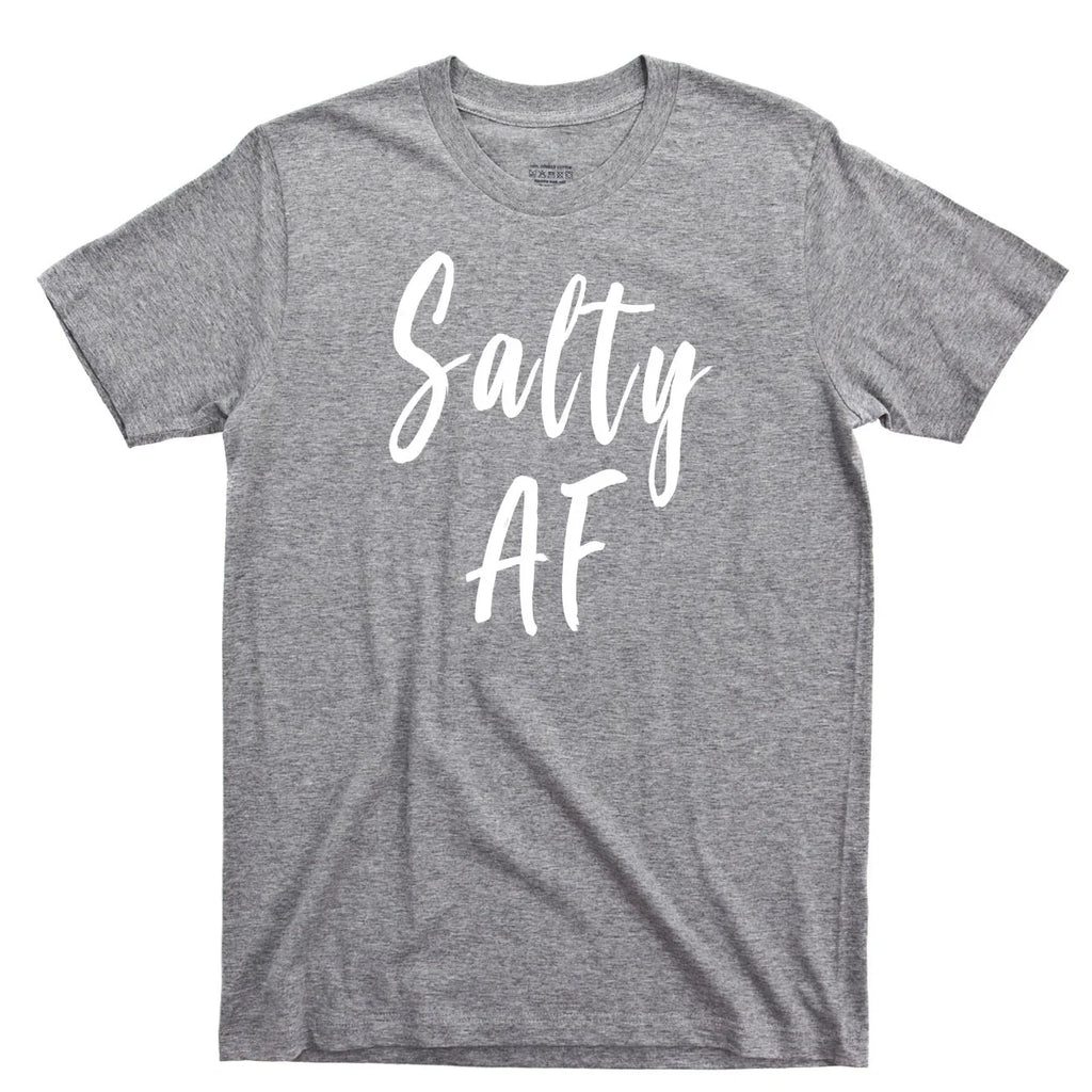 Salty AF T Shirt Beach Boat Hair Sandy Toes Sun Tan Ocean Tequila Margarita Tee Unisex