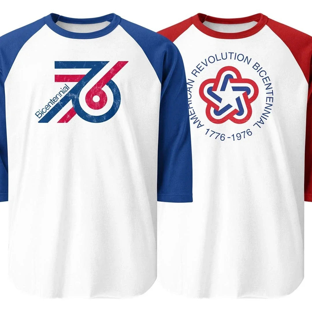 1976 American Bicentennial Retro unisex 3/4 sleeve raglan baseball tee Unisex