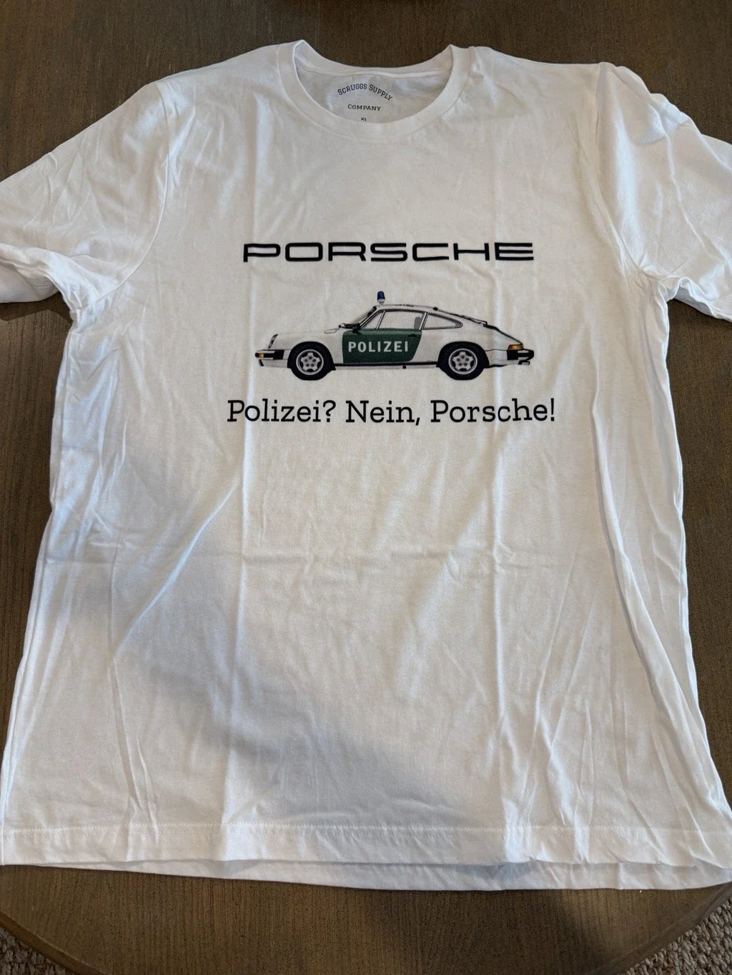 Vintage Style Porsche 911 Polizei Police Car XL “Polizei? Nein, Porsche!” Unisex