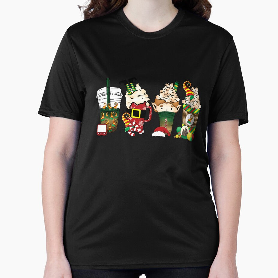Christmas Coffee Shirt, Cute Christmas Sweatshirt, Coffee Lover tee, Latte Crewneck, Xmas Shirt, womens Holiday Shirt, christmas sweater by OmegaJack