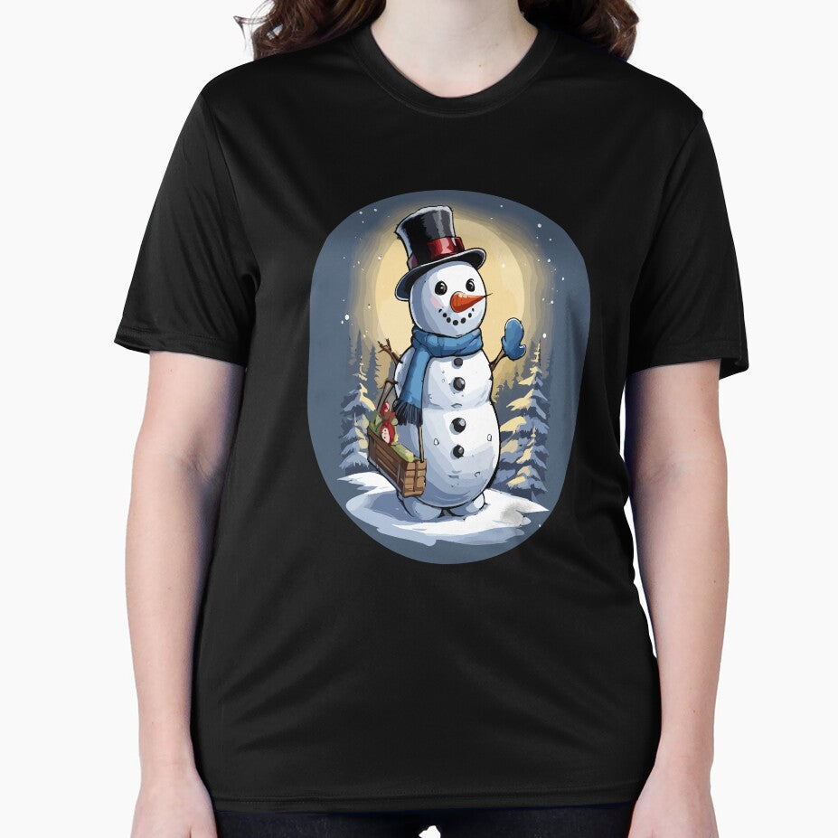 Charming Christmas Snowman Graphic Design for the winter holidays! by poddelight