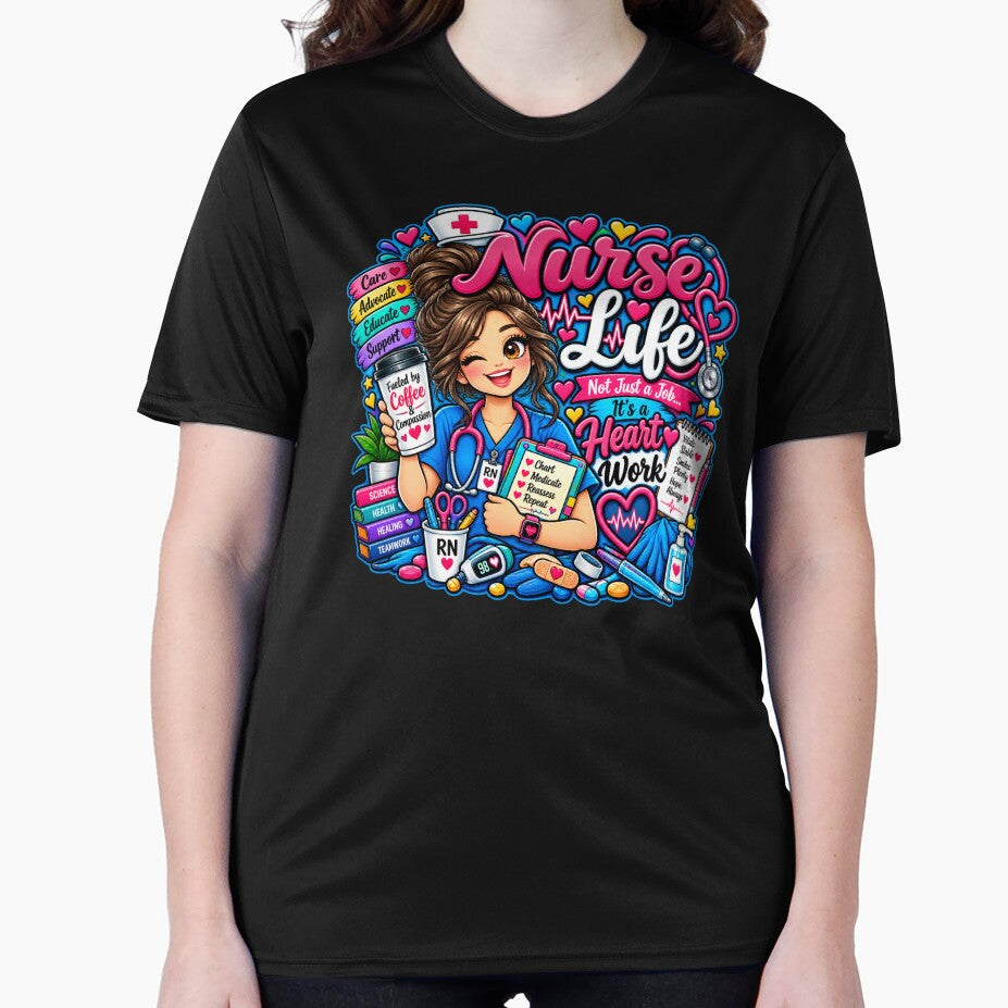 Nurse Life Heart Work by Nurse Vibes Studio