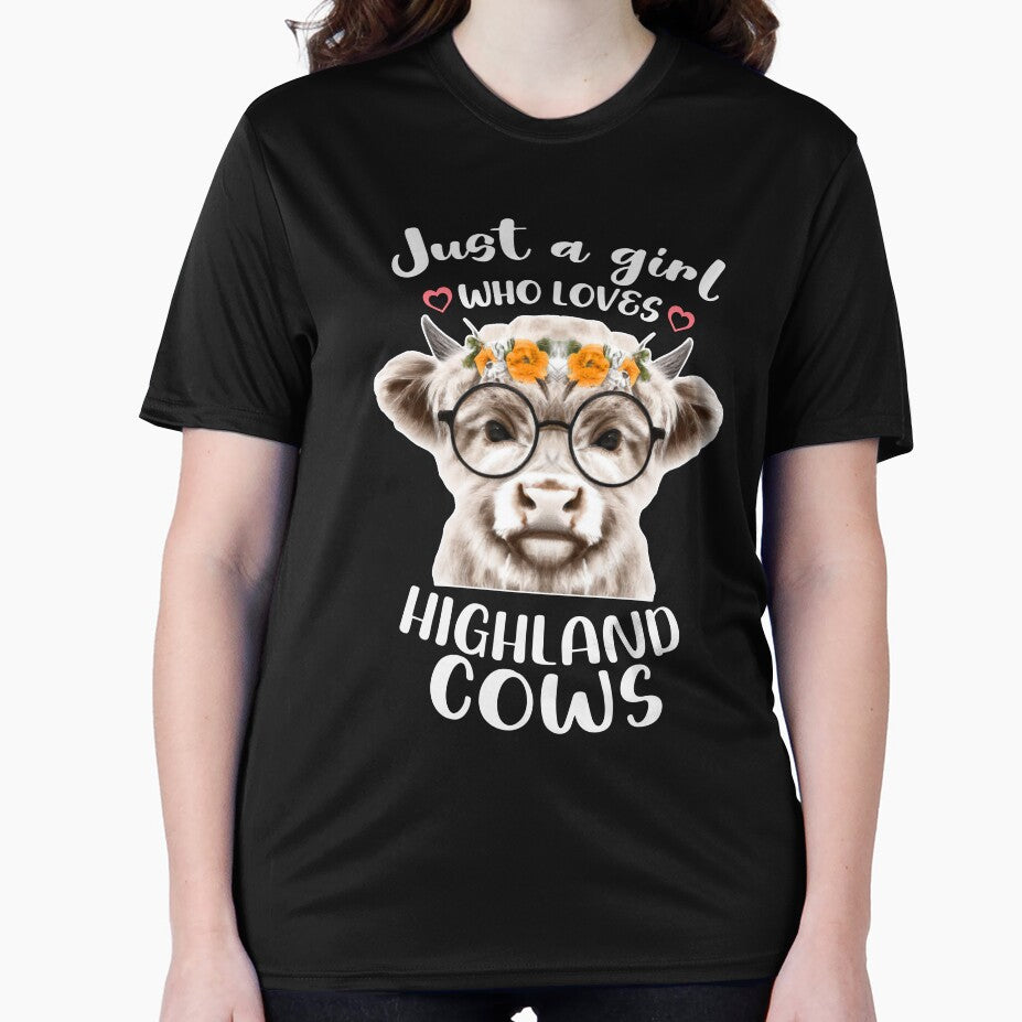Scottish Highland Cow Just a Girl Who Loves Cows Cute Lover by BazaarTrades