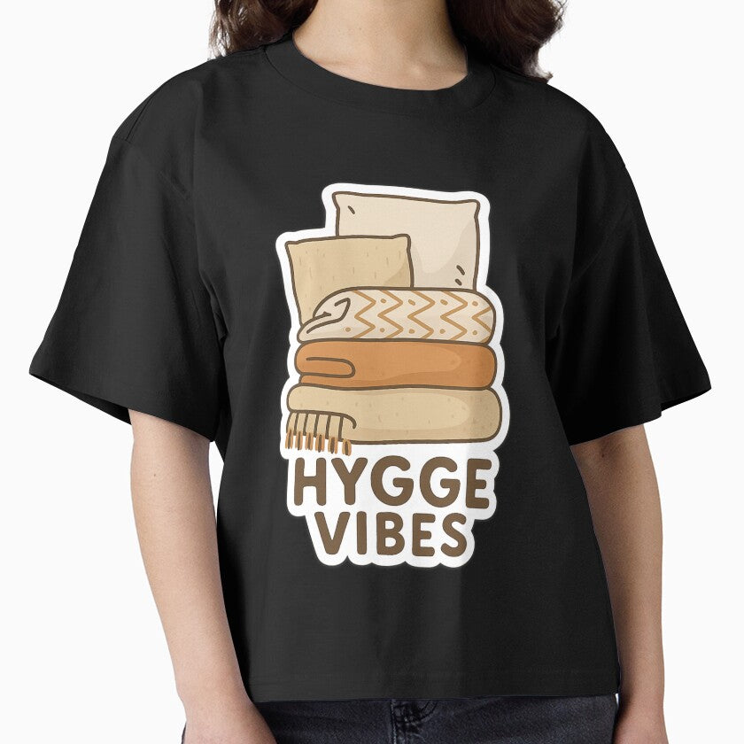 Hygge Vibes - Cozy Blanket Pillow Autumn Winter Gift by PunchDrop