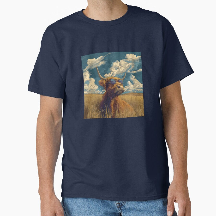Highland Cow Wearing Sunglasses by VelvetRoom