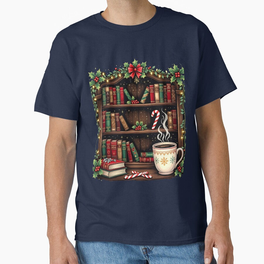 christmas coffee and books bookish design by Uglyandcute