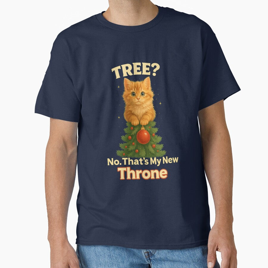 Tree? No. That’s My New Throne – Funny Christmas Cat Tree Topper Holiday Design by MagicMeow1