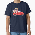 Christmas Classic Red Truck - 2019 Year of The Pig - The New Year Lucky Pigs by Maryna Denysenko