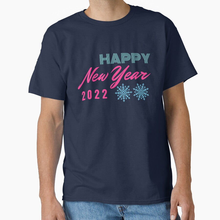 Happy New Year 2022 Snowflakes Disco Colors by trendingatees