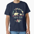 Floral Mama Bear with 1 Cub Pullover Hoodie by palaelica