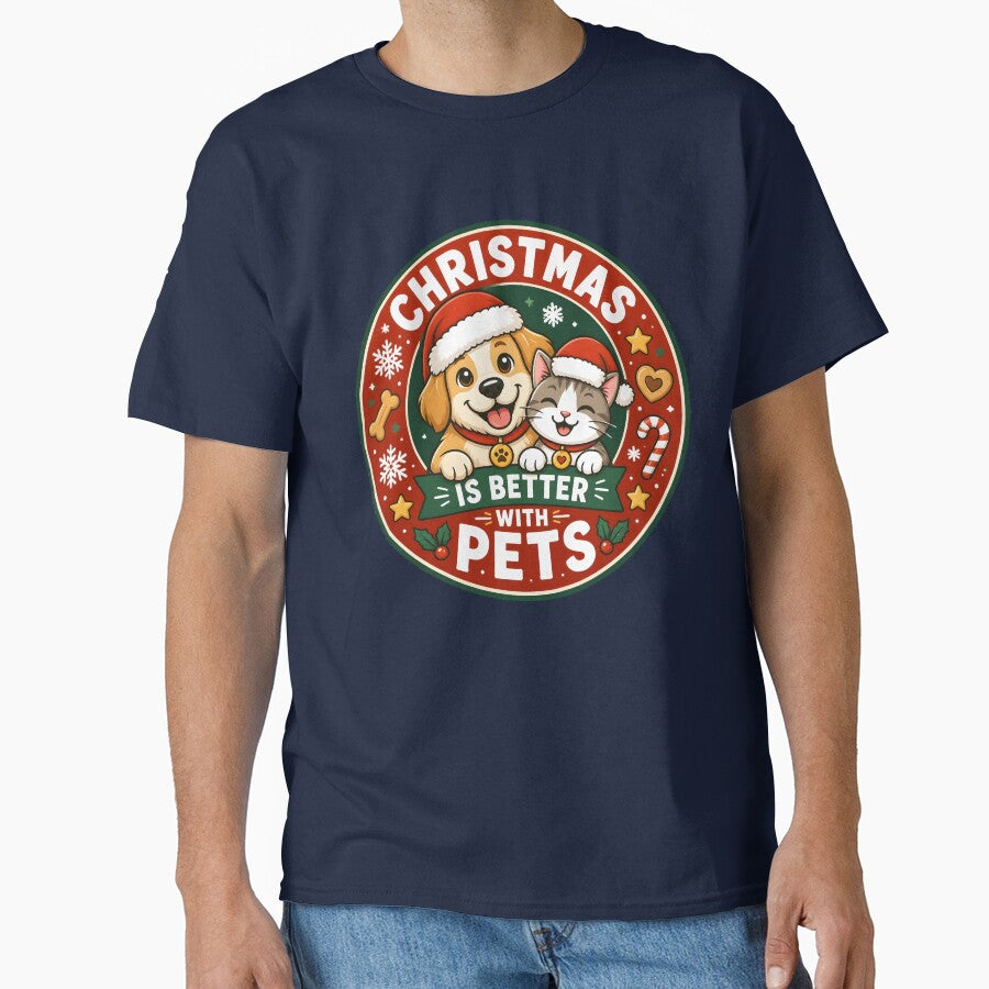 Christmas Is Better With Pets Cute Pet Christmas Ornament Design by LiviuGligoros