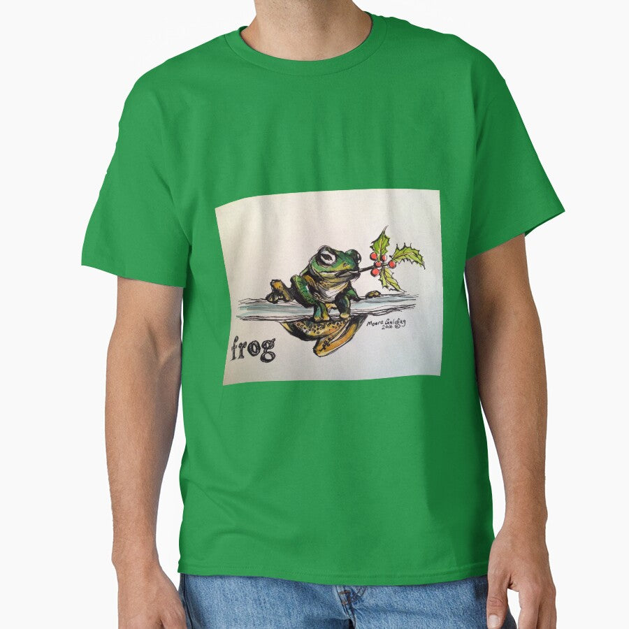 Christmas frog. Elizabeth Moore Golding© by Elizabeth Moore Golding