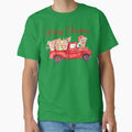 Red Pickup Truck with Cute Pigs - Year of the Pig 2019 by Maryna Denysenko