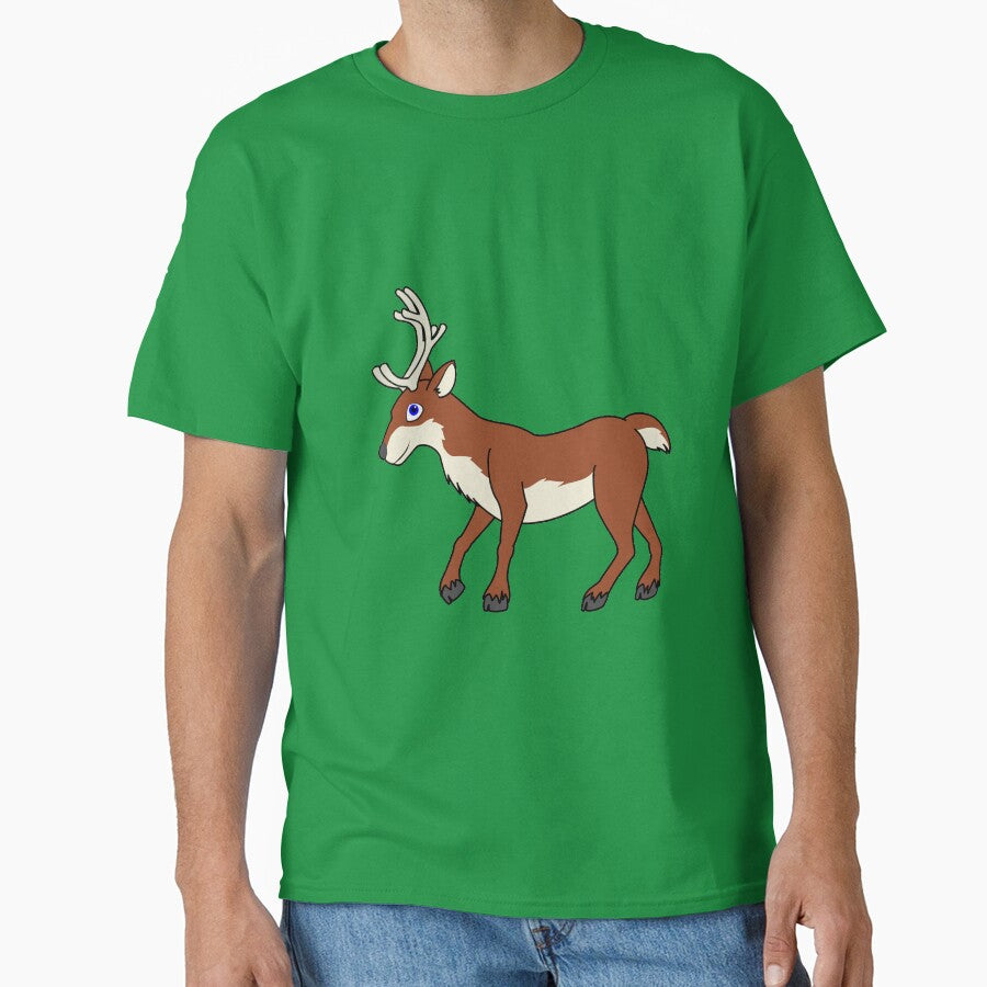 Red Reindeer with Antlers by Grifynne