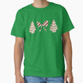 Christmas Tree Snack Cake Peppermint Bow Pattern by Magnolia Valley Art