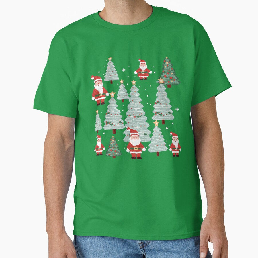 Cute Santa Claus and Christmas Trees by BellaLawi