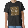 Christmas Snow Flakes on Brown 2 by PrintsByAnnJ