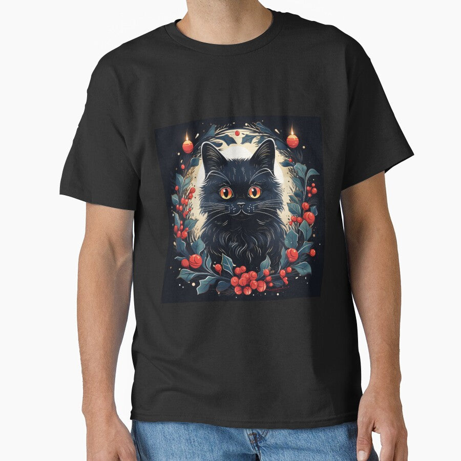 Christmas black cat by michiverso-mx
