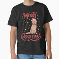 Merry Christmas Cute christmas gold retriever illustration by Yarafantasyart