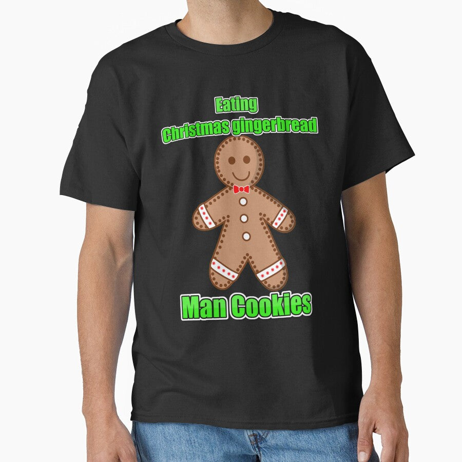 Eating Christmas gingerbread man cookies by Fine Art California