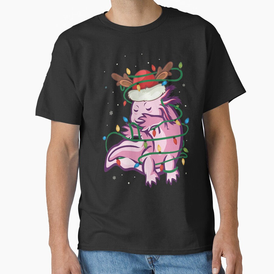 Christmas Axolotl Dabbing Pajama Xmas by TeeServes