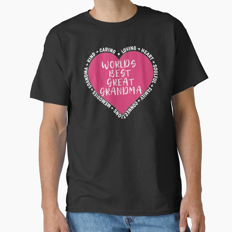 Worlds Best Great Grandma Heart Design by Rosemarie Guieb Designs