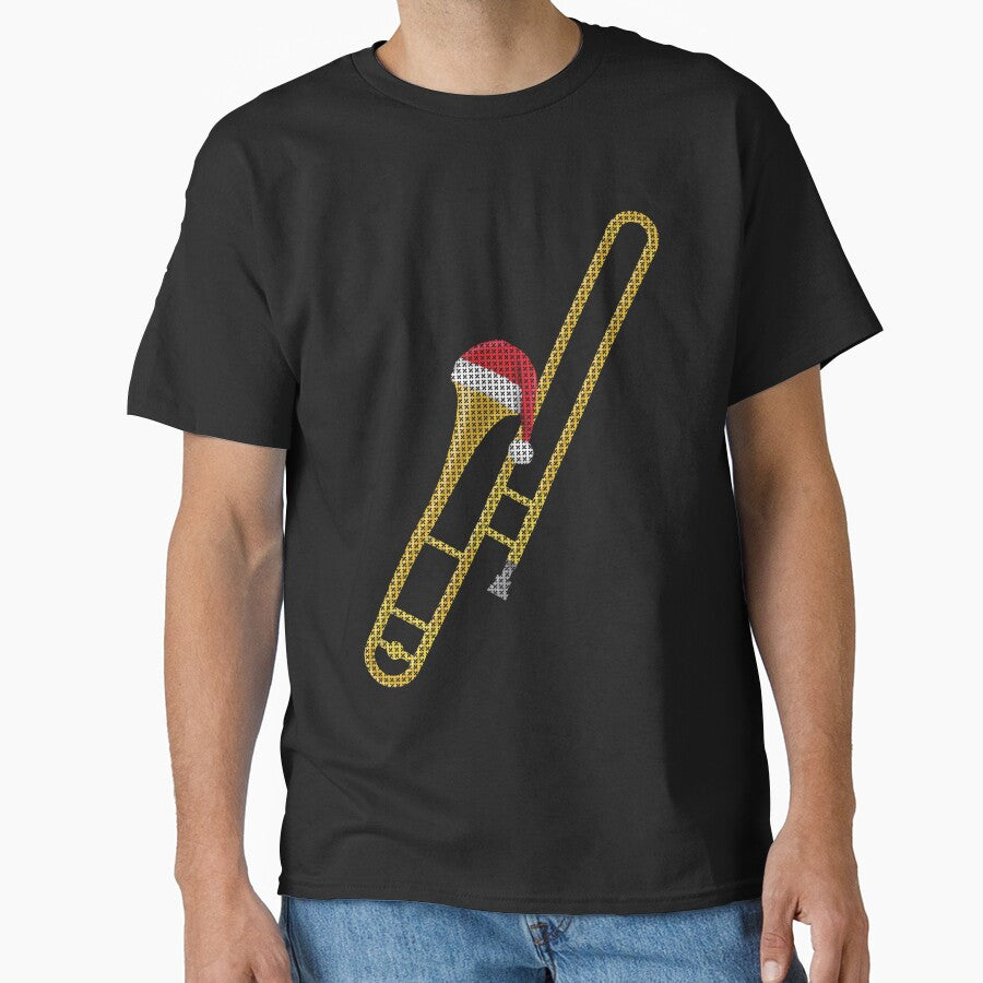 Trombone Marching Band Ugly Christmas Shirt Gift by mrsmitful