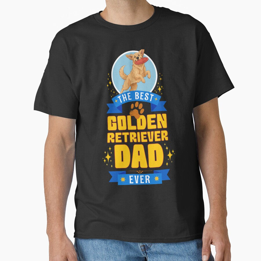 Best Golden Retriever Dad Ever – Joie de Vivre Edition by FrancophileFun