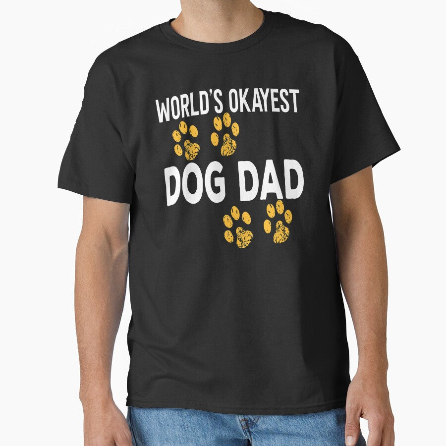 World's Okayest Dog Dad Funny Dad by ZiesMerch