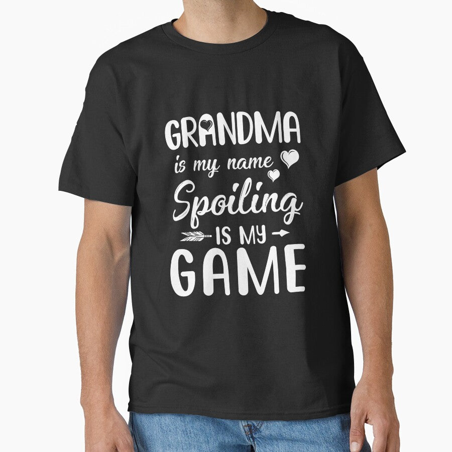 Grandma Is My Name Spoiling Is My Game Funny Mothers Day by cadieuxart