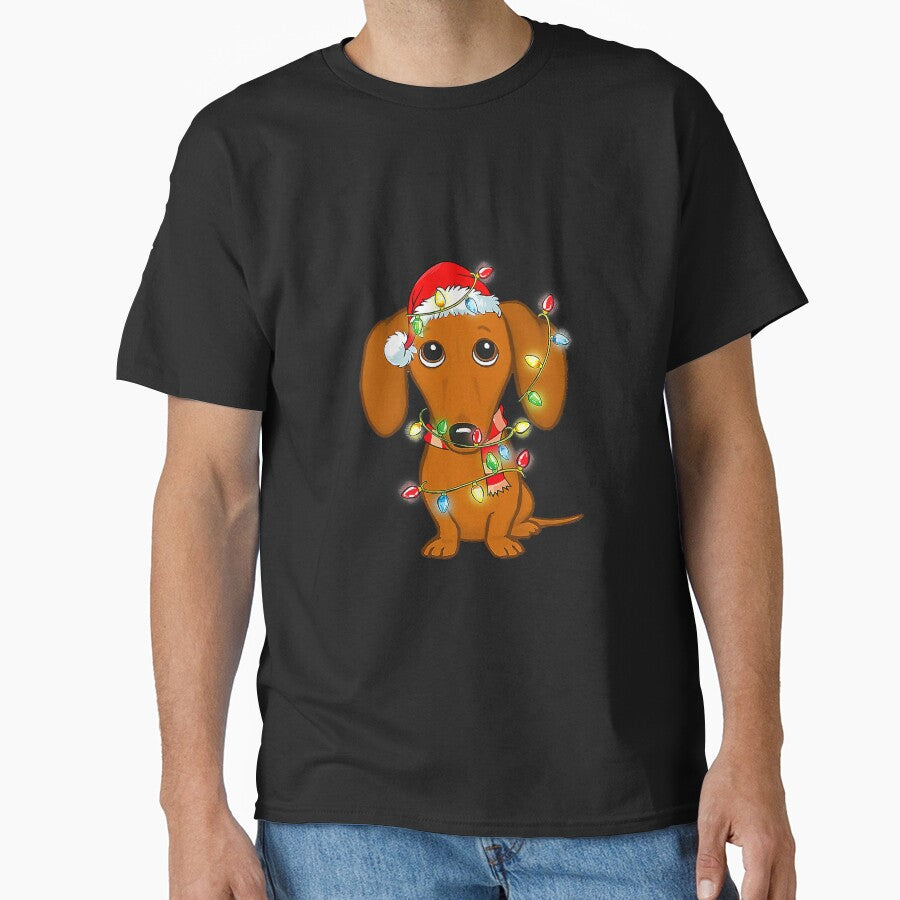 Dachshund Christmas Lights Funny by deanba81741
