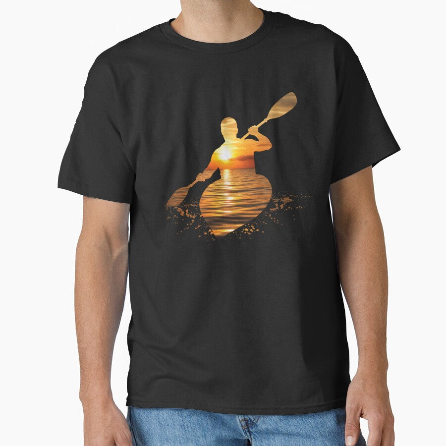 Kayaking Silhouette Kayak Kayaker by Alexis Art Collection