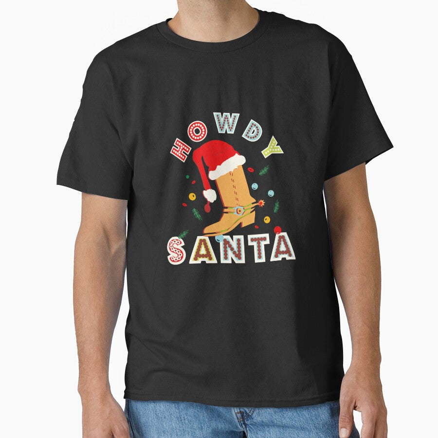 Cowboy boots Christmas Howdy Santa by vibeno1