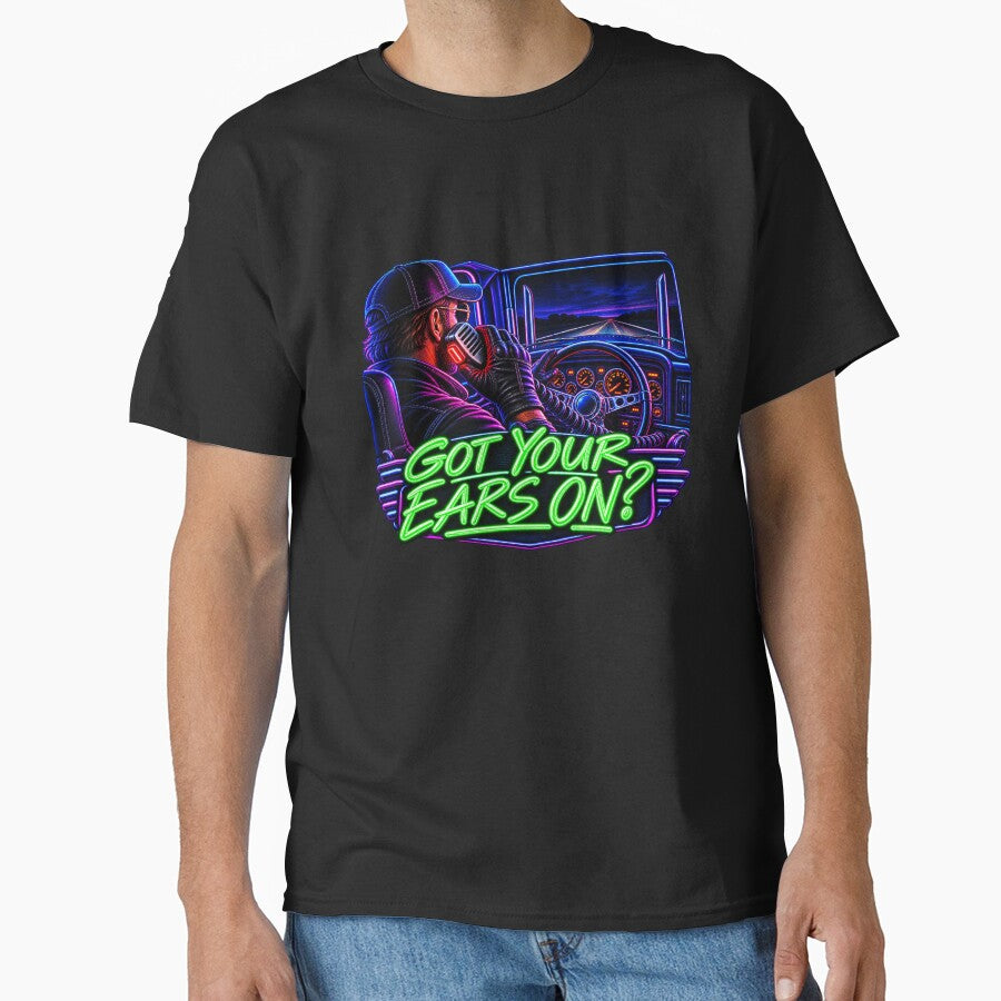 Got Your Ears On Neon Trucker - CB Radio Semi Cab View Art by NomadForge