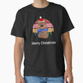 Santa Hat Bear Coffee Heart Christmas Trees Sunset by mikoala50