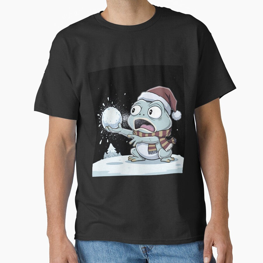 Funny Chibi Frog – Snowball Bounce Back | Cute Christmas Frog Cartoon Design by ColorSplash123