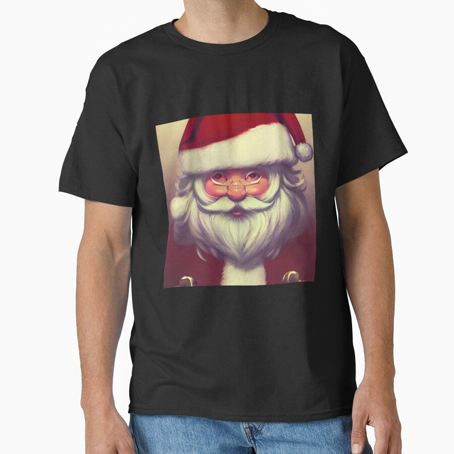 Papa Claus Abstraction santa claus painting funny kawaii pink glasses white beard by ValleyDream