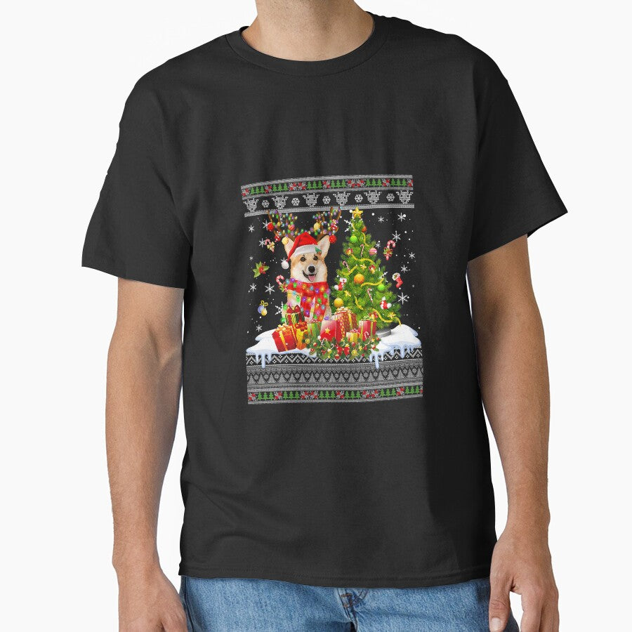 Christmas Lights Corgi Dog Xmas Uglyer by gonzales6422